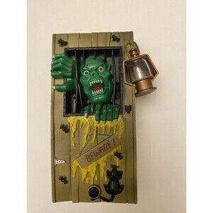 Vintage Halloween Monster Zombie Ghoul Talking Light Up Doorbell (Works)